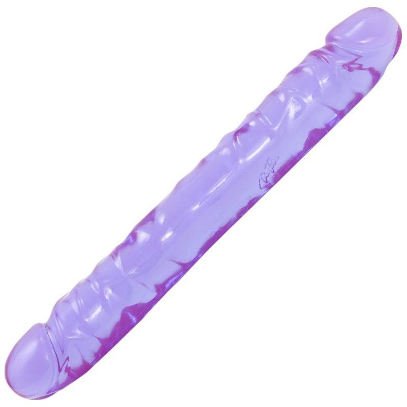 Crystal Jellies Jr Double Dong Purple 12 Inch - Double Ender