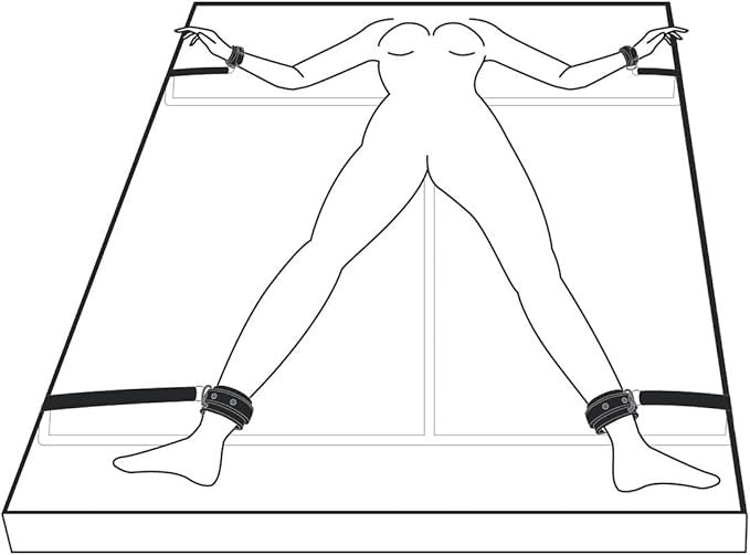 Fetish Collection Under Mattress Restraint Set - Cuffs And Restraints