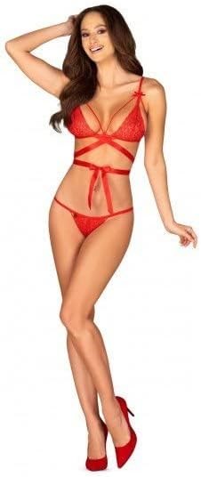 Obsessive Lovlea Bran and Panty Set Red - Bras and Bra Sets