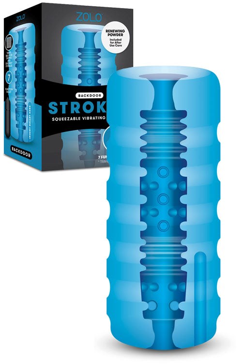 Zolo Backdoor Squeezable Vibrating Mens Stroker - Masturbators and Strokers