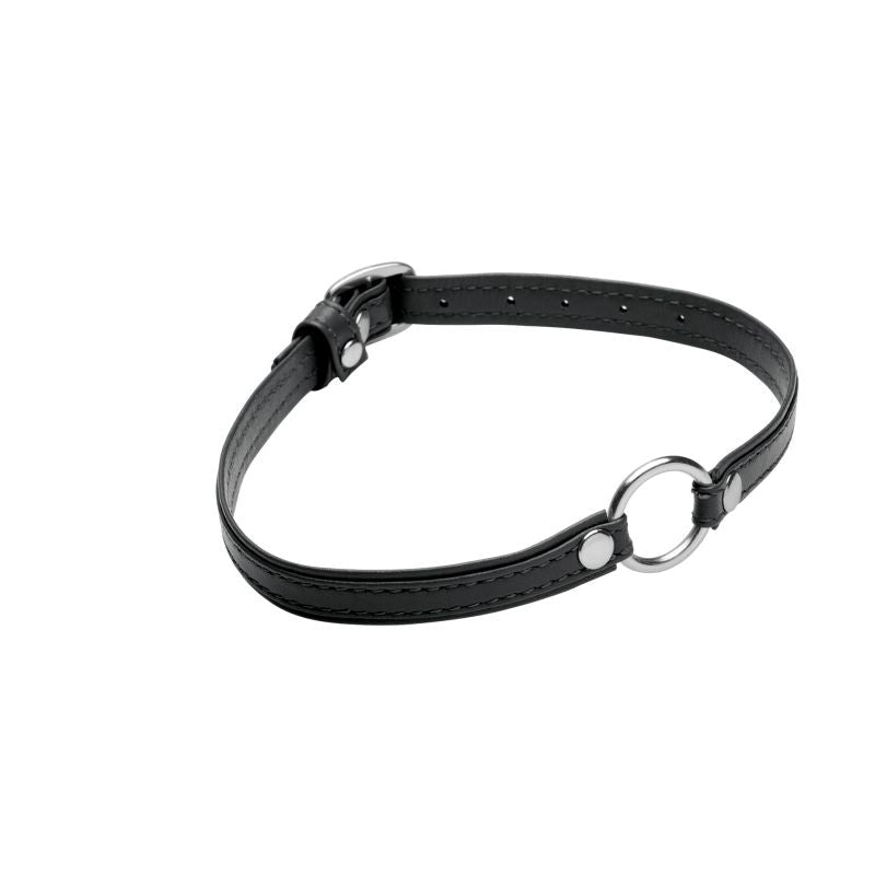 Master Series Sex Pet Leather Choker BDSM Collar With Silver Ring - Collars and Leads