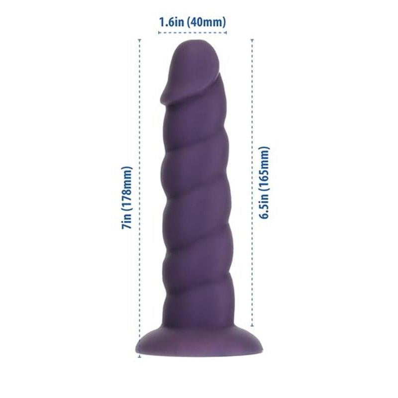 Addiction Unicorn Realistic Dildo 7 inch Purple - Realistic Dildos