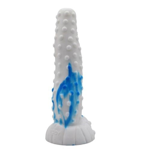 Faak Tiger Silicone Dildo Blue / White - Anal Dildos