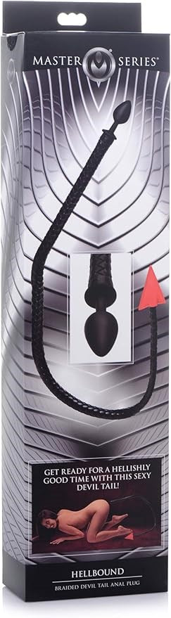 Master Series Hellbound Braided Devil Tail Plug Black - Butt Plugs