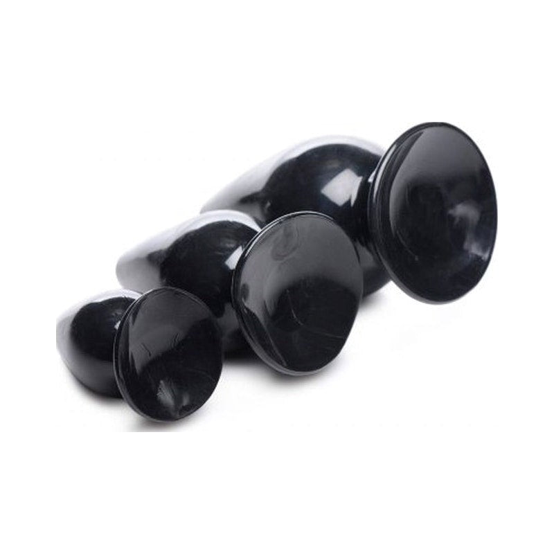 Master Series Triple Cones Anal Plug Set Black 3 Piece - Butt Plugs