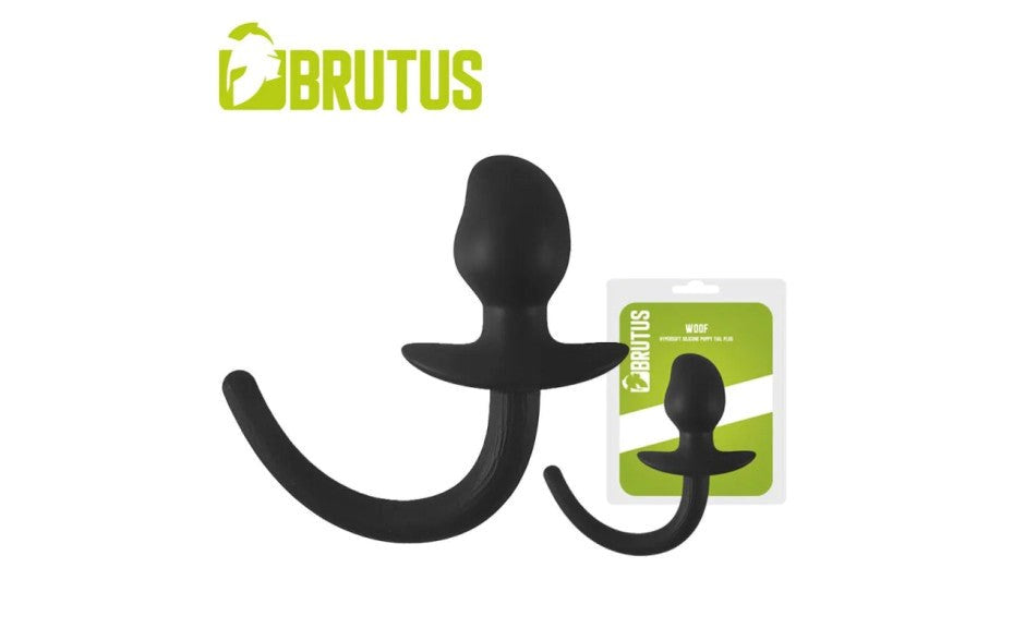Brutus Woof Hyper Soft Silicone Puppy Tail Butt Plug - Butt Plugs