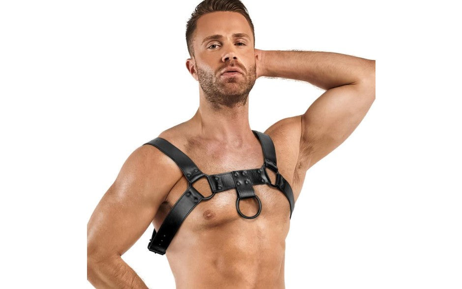 Bedroom Fantasies Bruno Fetish Play Harness Black - Cuffs And Restraints