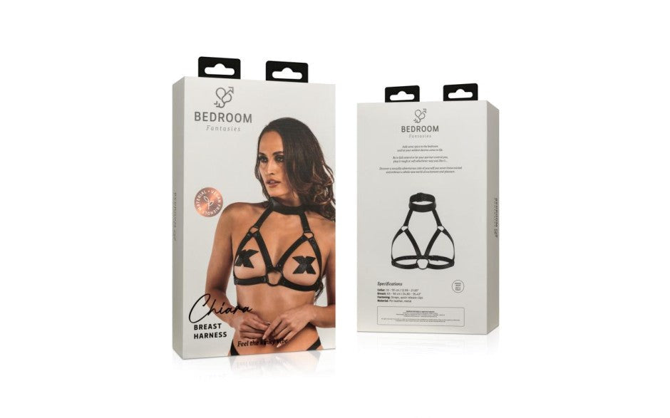 Bedroom Fantasies Chiara Bondage Play Harness Black - Cuffs And Restraints