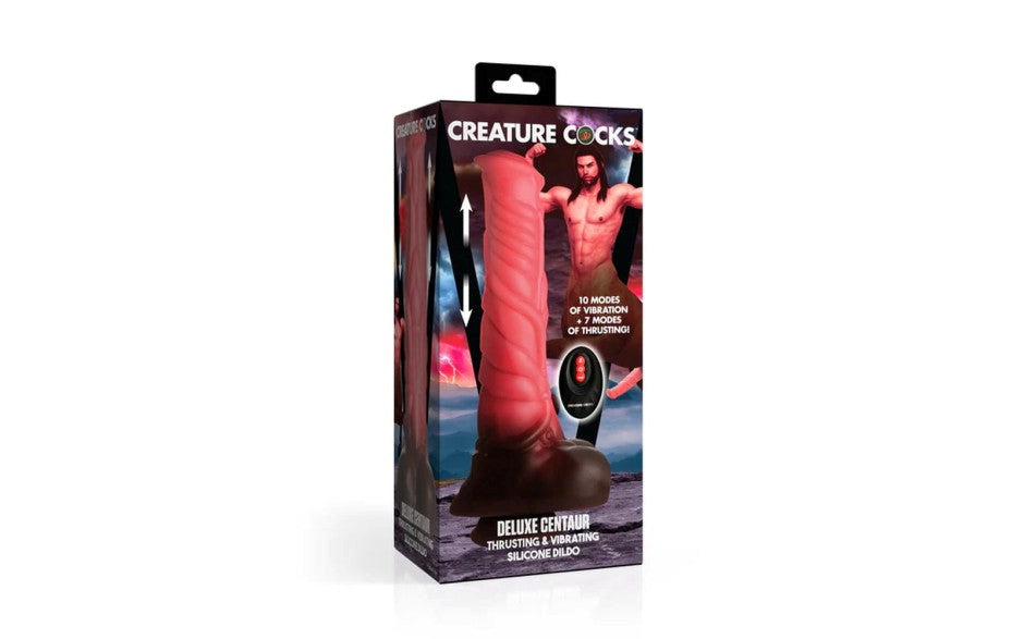 Creature Cocks Deluxe Centaur Thrusting & Vibrating Silicone Dildo - Vibrating Dildos