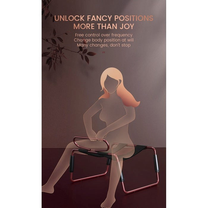 Daytona Adjustable Height Sex Chair With Handle Burgundy - Sex Furniture