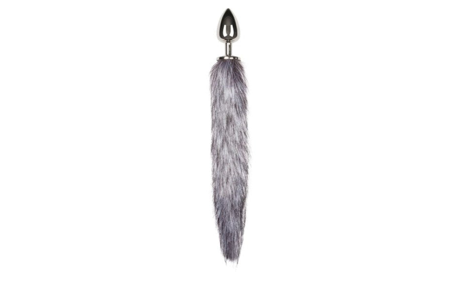 Fetish Collection Fox Tail No 4 Silver Anal Plug - Butt Plugs