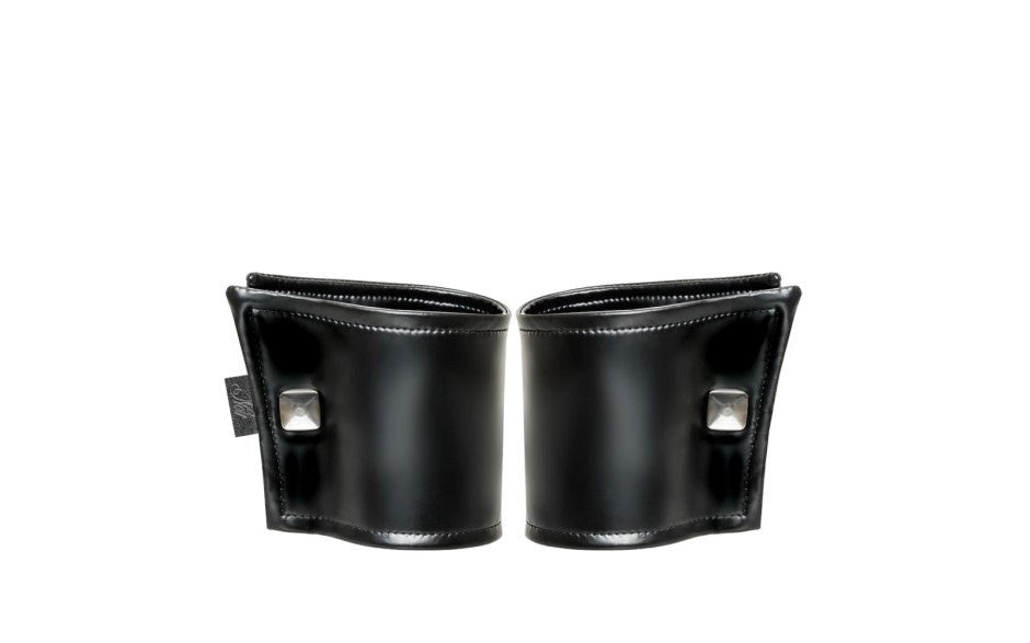 Noir Handmade Mens Wrist Wallet Pair With Hidden Zipper Black - His Fetish