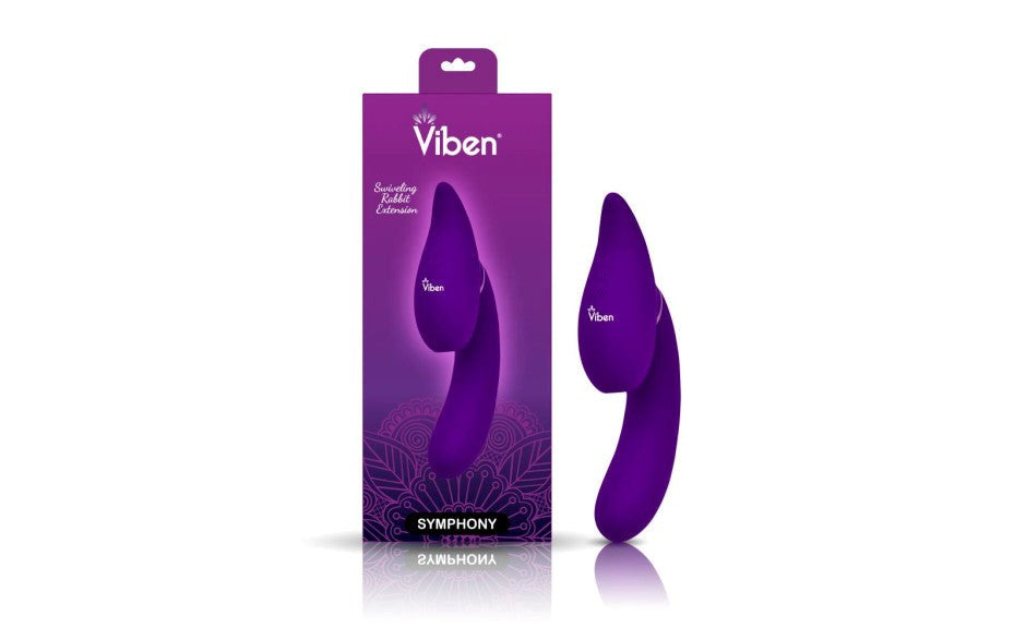 Viben Symphony 21 Mode Swivel Suction Head Triple Motor Clitoral Vibrator - Clit Ticklers and Pulsators