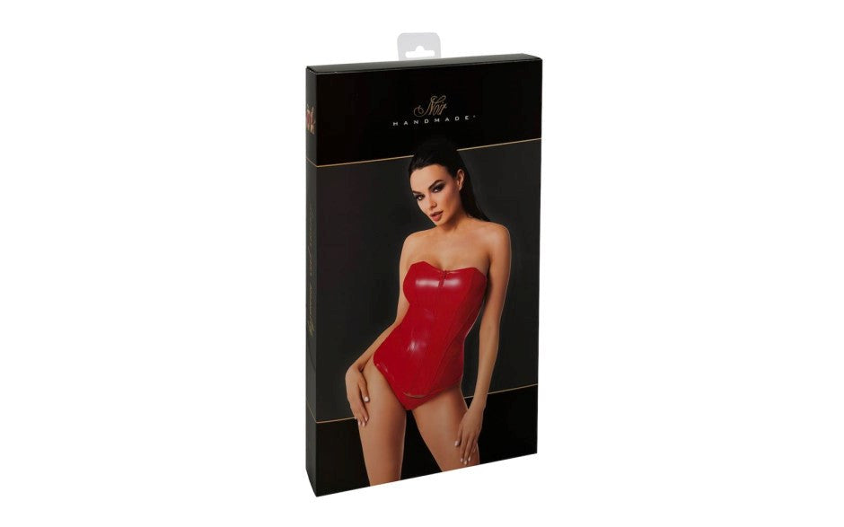 Noir Handmade Mysteria BDSM Play Corset Red - Her Fetish