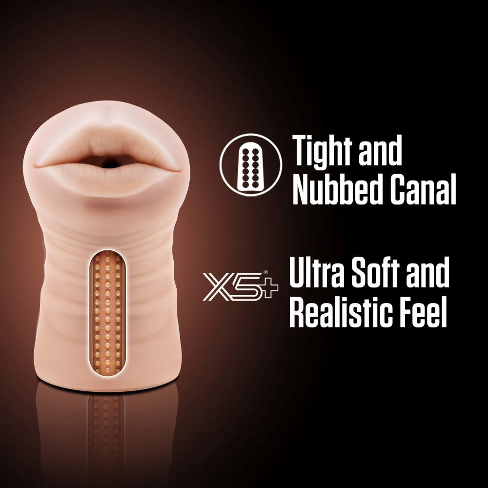 Blush EnLust Nicole Vibrating Oral Sex Stroker - Adult Toy Cleaner