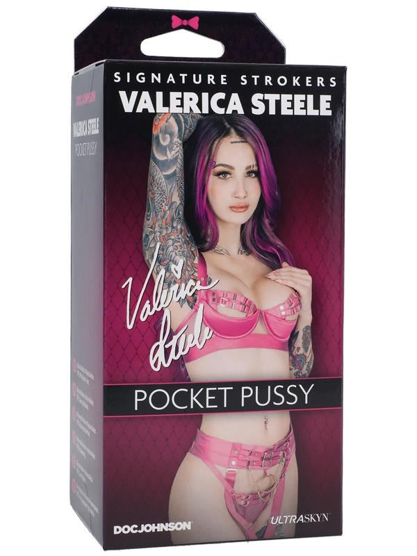 Doc Johnson Valerica Steele Pocket Pussy Masturbator Vanilla - Masturbators and Strokers