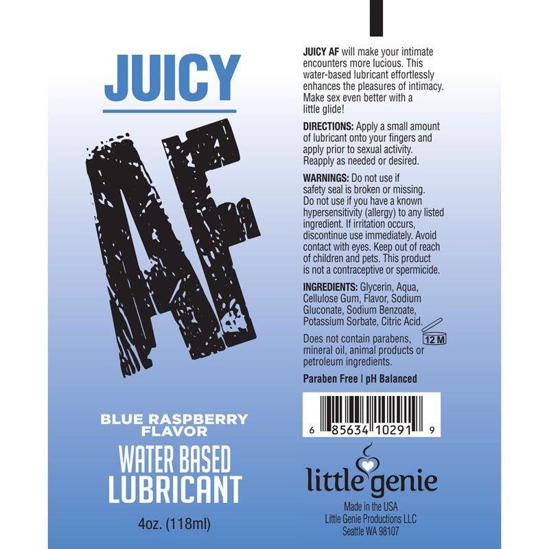 Little Genie Juicy AF Flavoured Water Based Lubricant 120 ml - Water Based Lubes