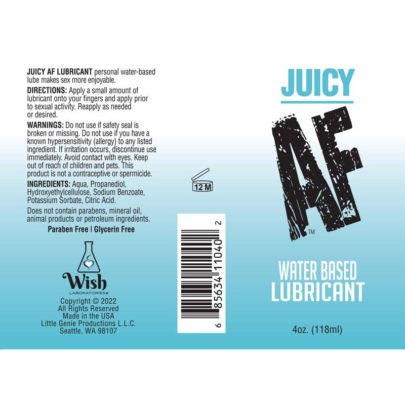 Little Genie Juicy AF Thin and Realistic Texture Water Based Lubricant - Water Based Lubes
