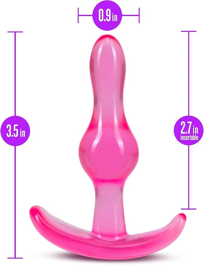 Blush Novelties B Yours Curvy Anal Plug 8.9cm Pink - Butt Plugs