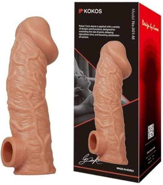 Kokos Mens Penis Extension Sleeve 1 Large Flesh - Penis Sleeves and Extenders