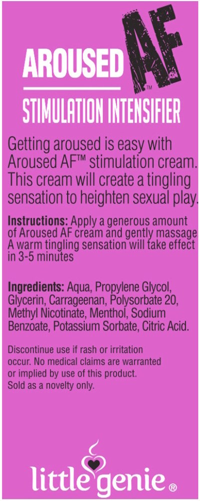 Little Genie Aroused AF Female Stimulation Cream 44ml - Delay and Excite Sprays