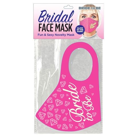 Little Genie Bridal Face Bride To Be Glow Novelty Mask Pink - Masks And Blindfolds