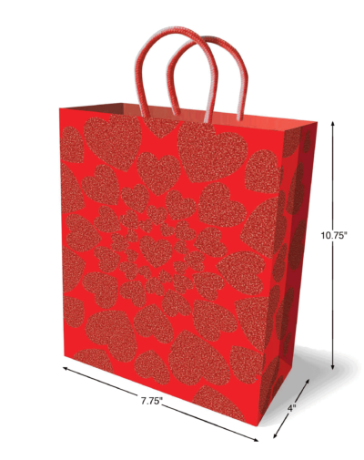 Little Genie Glitter Hearts Novelty Party Gift Bag - Party Gifts and Novelties