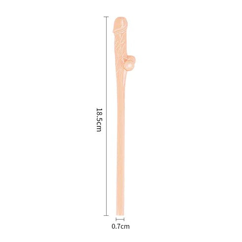 Lovetoy Jokes and Parties Original Willy Dicky Straws Flesh - Party Gifts and Novelties