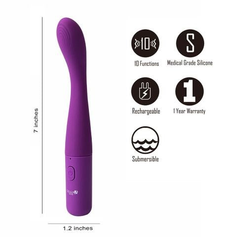 Maia CHELSI USB Rechargeable G Spot Vibrator Purple - G-Spot Vibrators