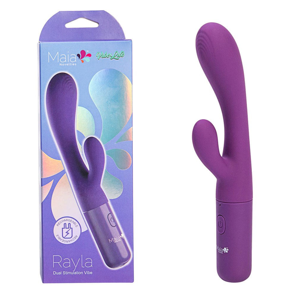 Maia RAYLA USB Rechargeable Rabbit Vibrator Purple - Rabbit Vibrators