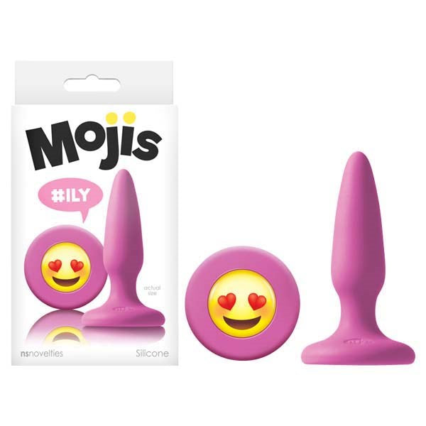 NS Novelties Mojis ILY Mini Butt Plug With Emoji Base Pink - Butt Plugs