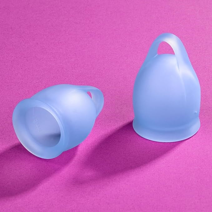 Satisfyer Feel Confident Silicone Menstrual Cups Set of 2 Dark Blue - Menstrual Cups