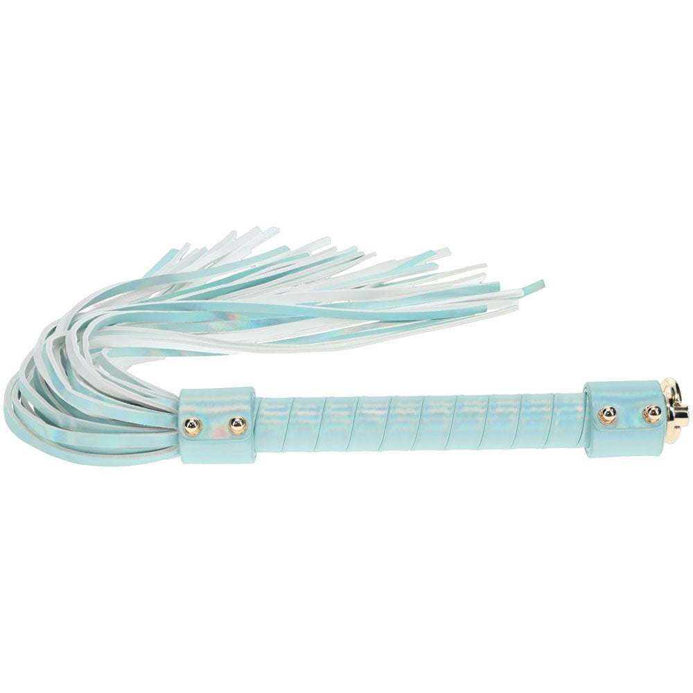 Shots Toys OUCH Paris Collection Fetish Play Flogger Whip Baby Blue - Whips And Crops