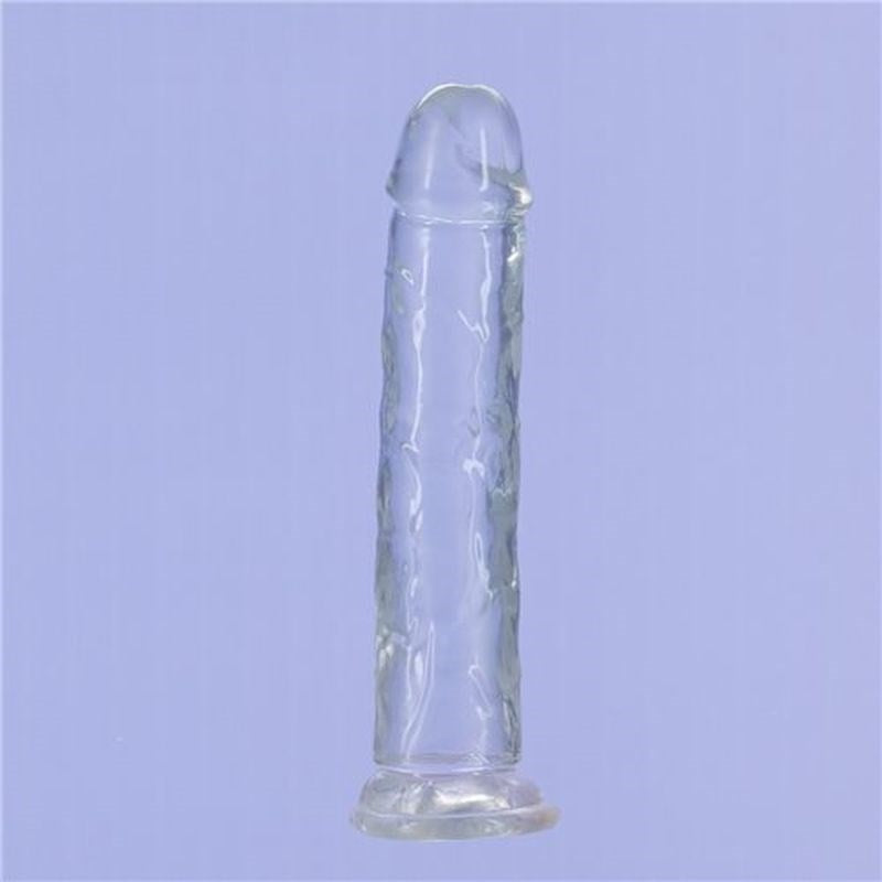 Addiction Crystal Realistic Dong Straight Clear - Realistic Dildos