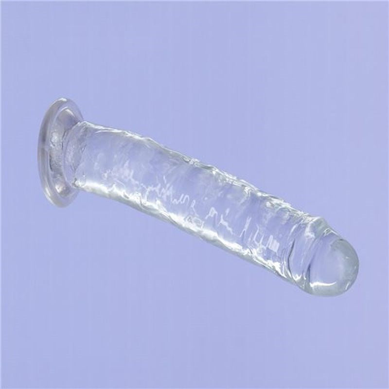 Addiction Crystal Realistic Dong Straight Clear - Realistic Dildos