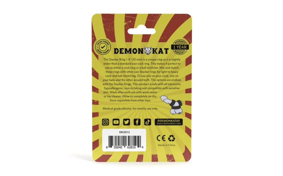 Demon Kat Stacker Stretchy Silicone Cock Ring - Stretchy Cock Rings