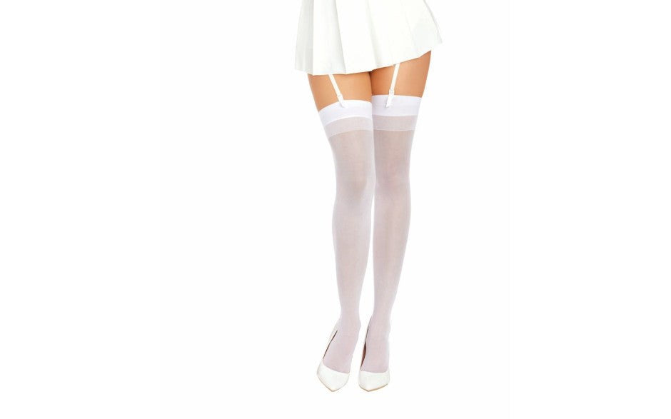 Dreamgirl Back Seam Womens Sheer Thigh High Stockings - Hosiery