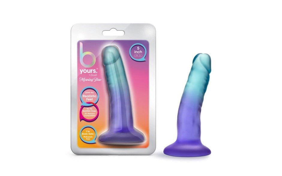 B Yours Morning Dew Realistic Dildo 5 Inch Sapphire - Realistic Dildos