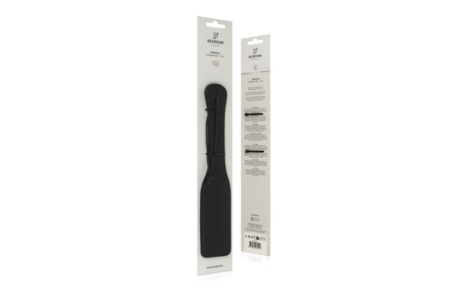 Bedroom Fantasies Faux Leather Bondage Paddle Black - Paddles And Slappers