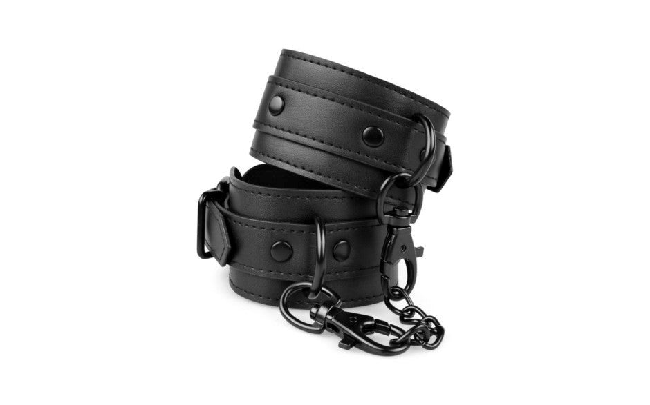 Bedroom Fantasies Faux Leather Fetish Play Ankle Cuffs Black - Cuffs And Restraints