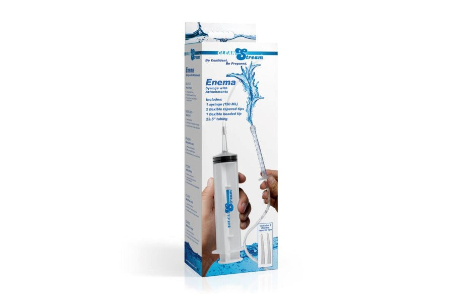 CleanStream Enema Syringe With Attachments by XR Brands - Enemas and Douches