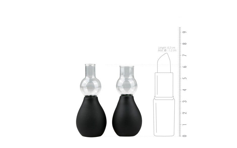 Fetish Collection Nipple Sucker Black 2 Piece - Nipple and Clit Clamps