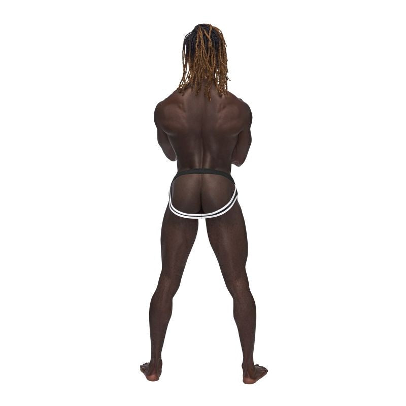 Male Power Sport Breathable Mens Mesh Jock Black - Jocks and G-Strings