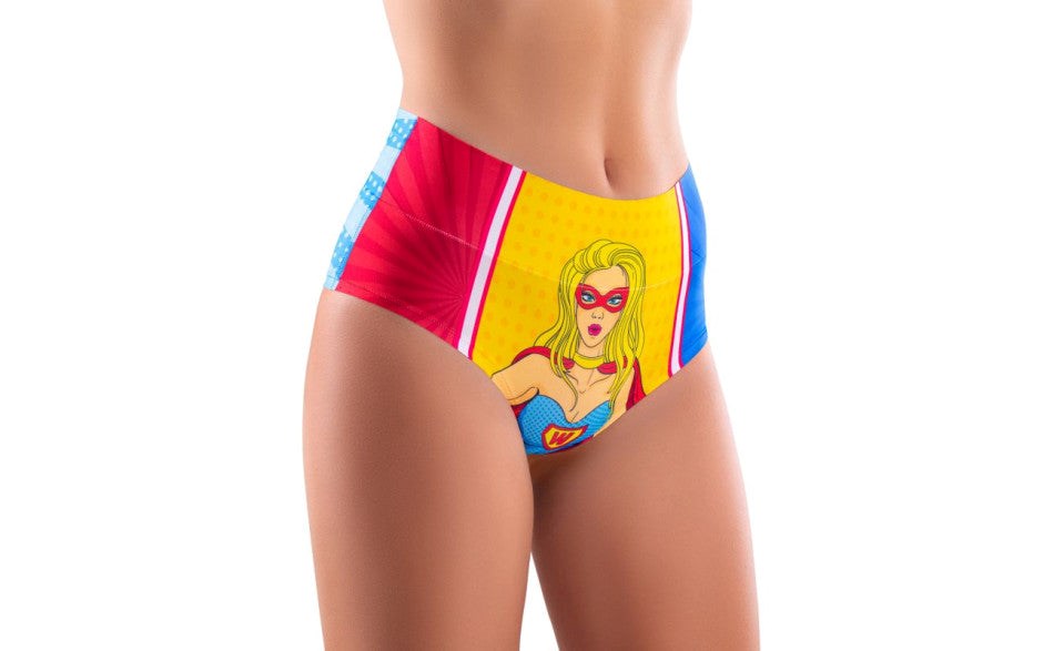 Mememe Lingerie Comics Wonder Girl Hi-Briefs Womens Underwear - G-Strings, Panties and Shorts
