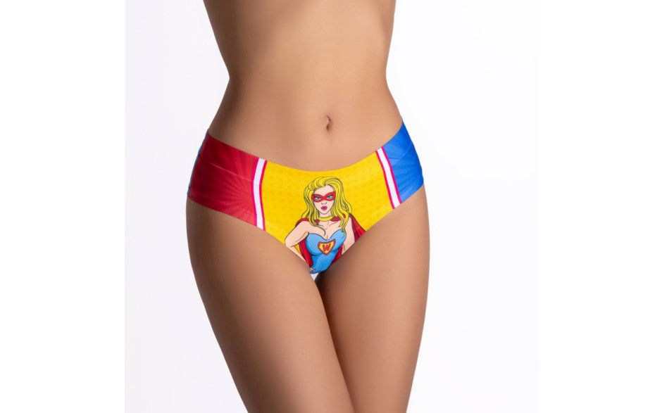 Mememe Lingerie Comics Wonder Girl Slip Womens Pantie - G-Strings, Panties and Shorts