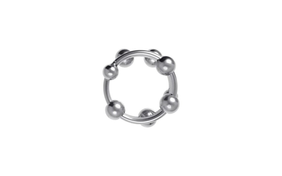 Metal Mens Multiple Metal Balls Penis Head Ring - Cock Rings