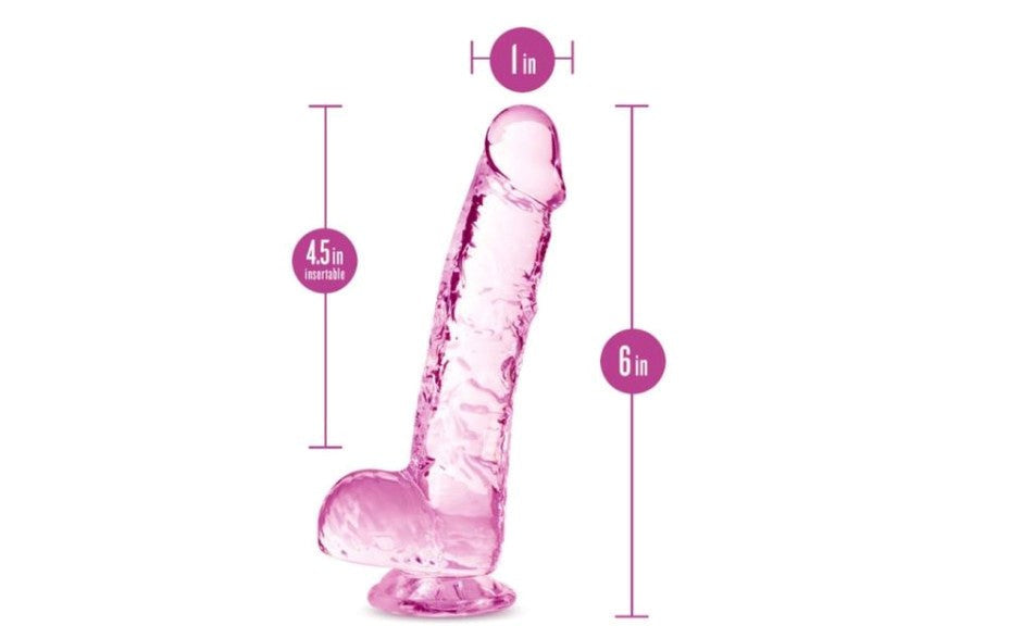 Naturally Yours 6 Inches Crystaline Suction Sup Realistic Dildo - Realistic Dildos