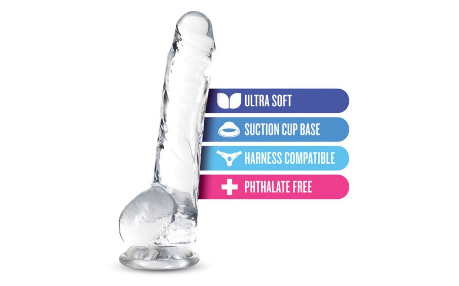 Naturally Yours 8 Inches Crystaline Realistic Dildo With Balls - Realistic Dildos