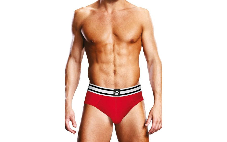 Prowler Open Back Sexy Mens Brief Red/White - Mens Briefs And Boxers