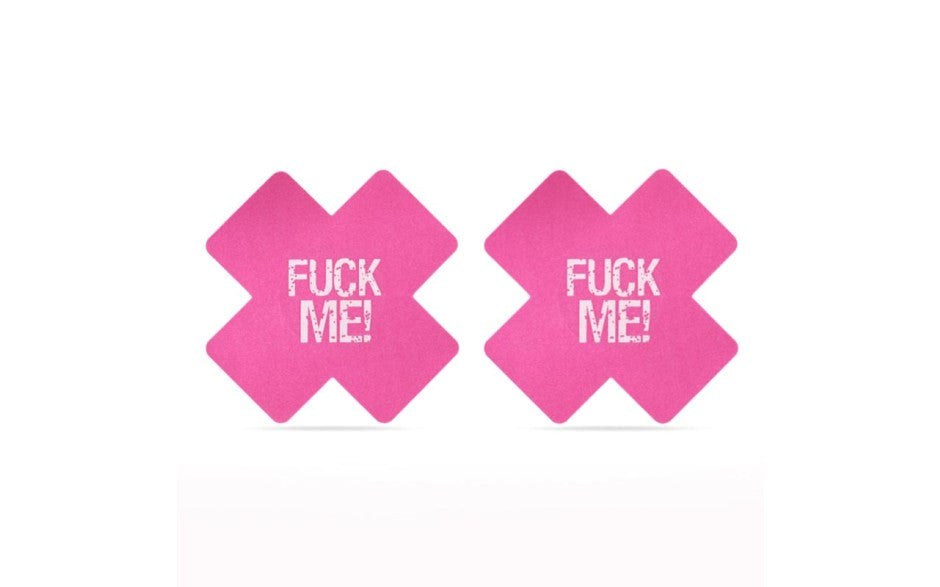 Cross Pattern Nipple Pasties Twin Pack by Lovetoy - Breast and Nipple Toys